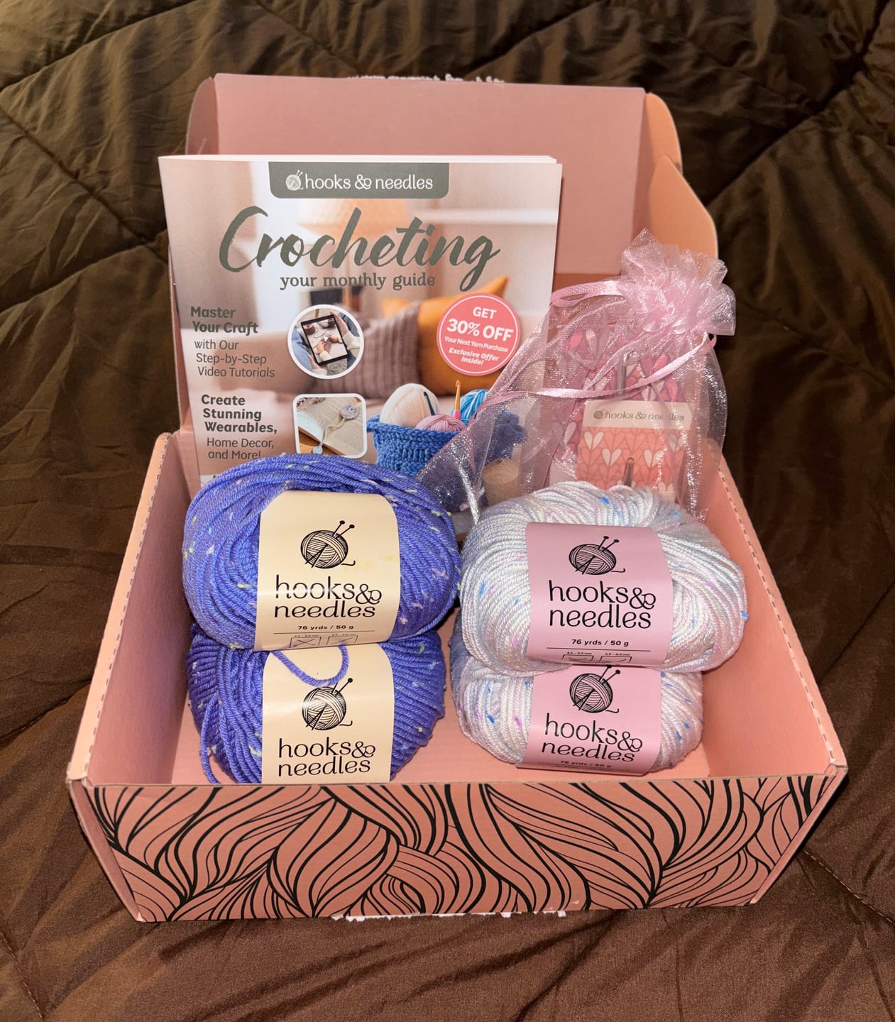 Customer photo review of Hooks & Needles Subscription Box