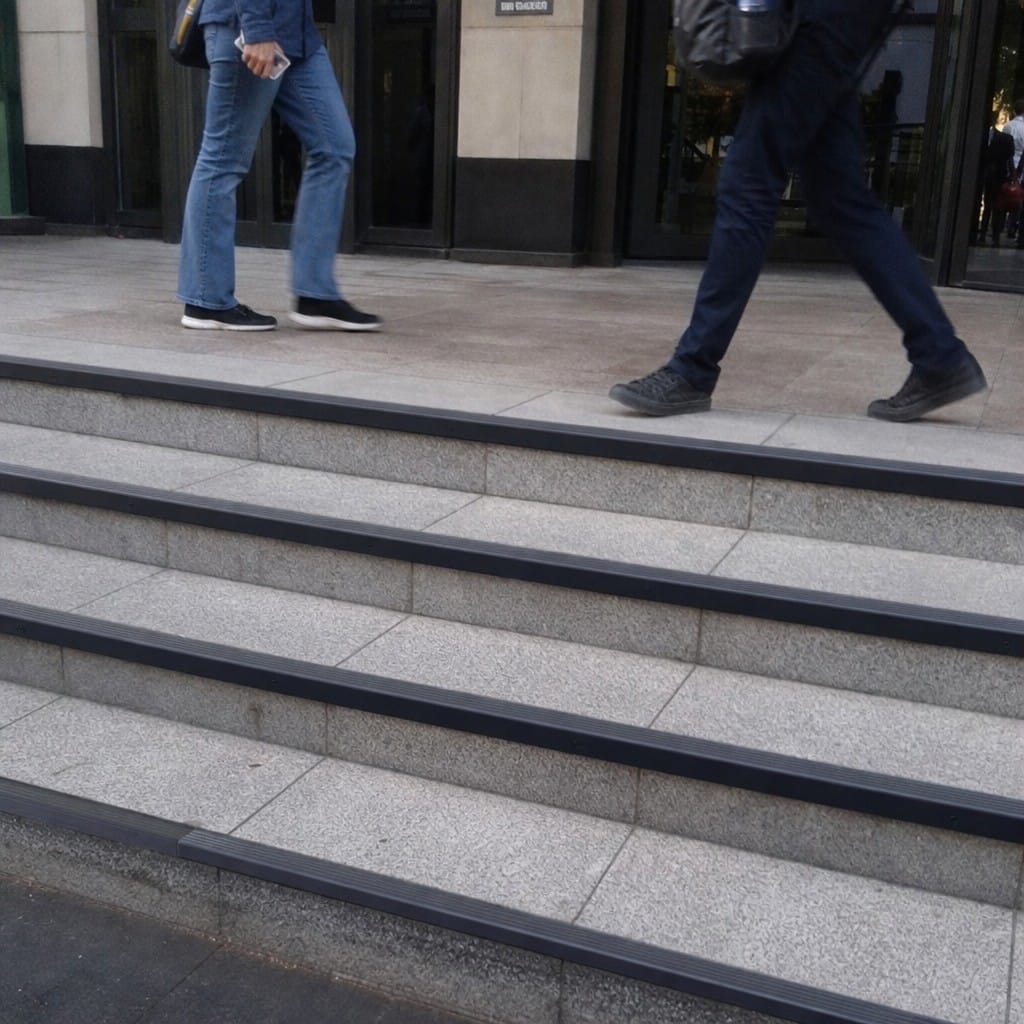 Customer photo review of Aluminium Stair Nosing 62x32mm Square Edge Cut to Any Size