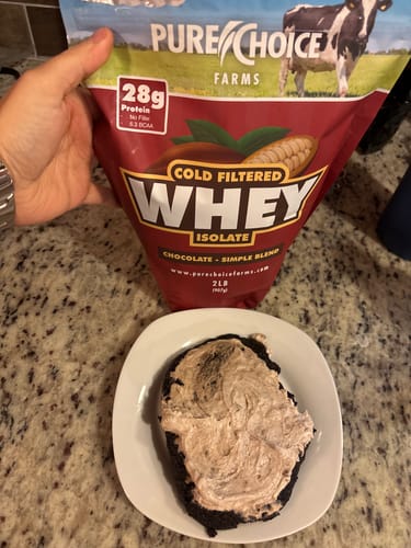 Customer photo review of 3 Flavor Whey Protein Isolate Combos