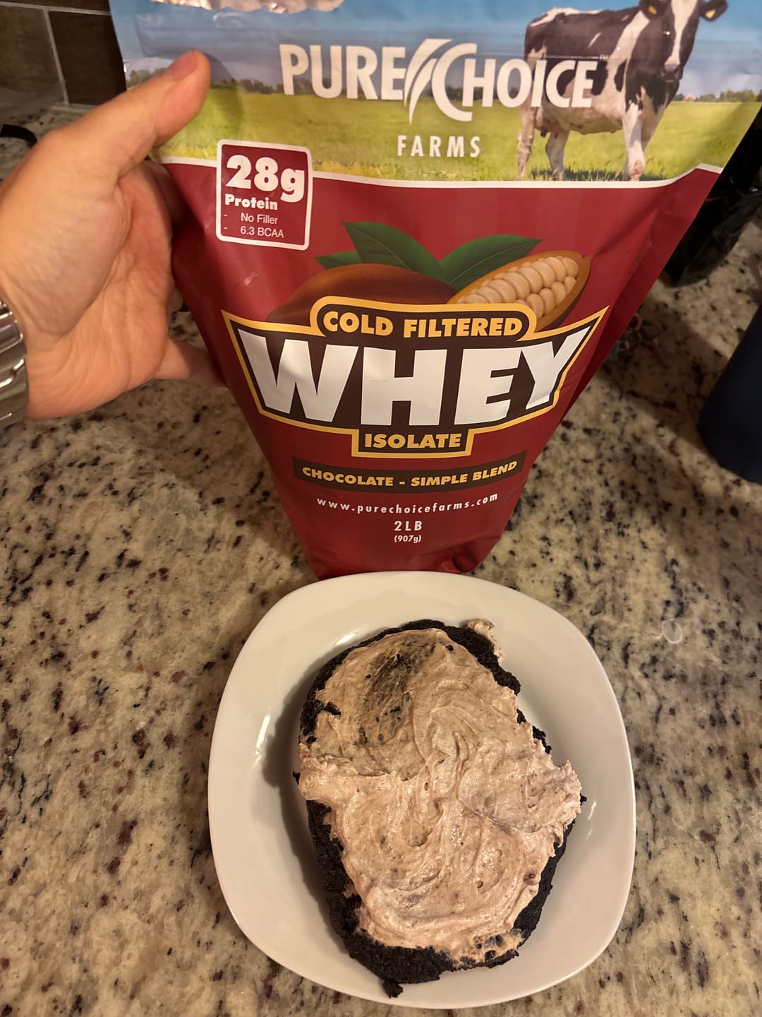 Customer photo review of 3 Flavor Whey Protein Isolate Combos