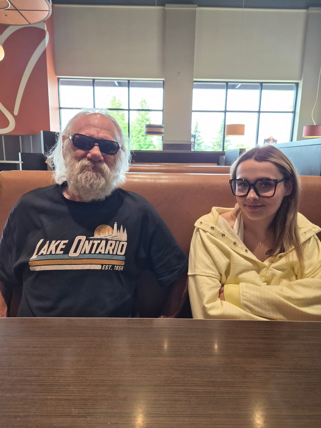Customer photo review of Lake Ontario Retro Stripe T-Shirt