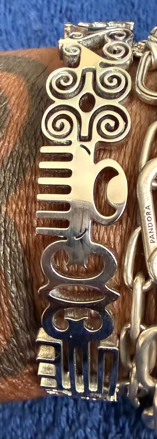 Customer photo review of Adinkra Story Bracelet™ (Gold or Silver)