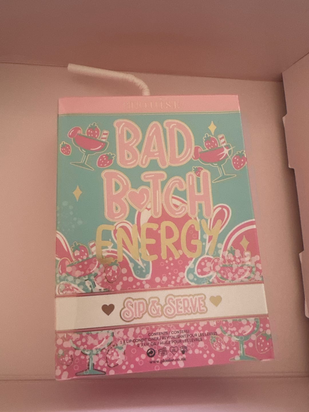 Customer photo review of Bad Bitch Energy Lip Conditioner & Lip Oil Duo