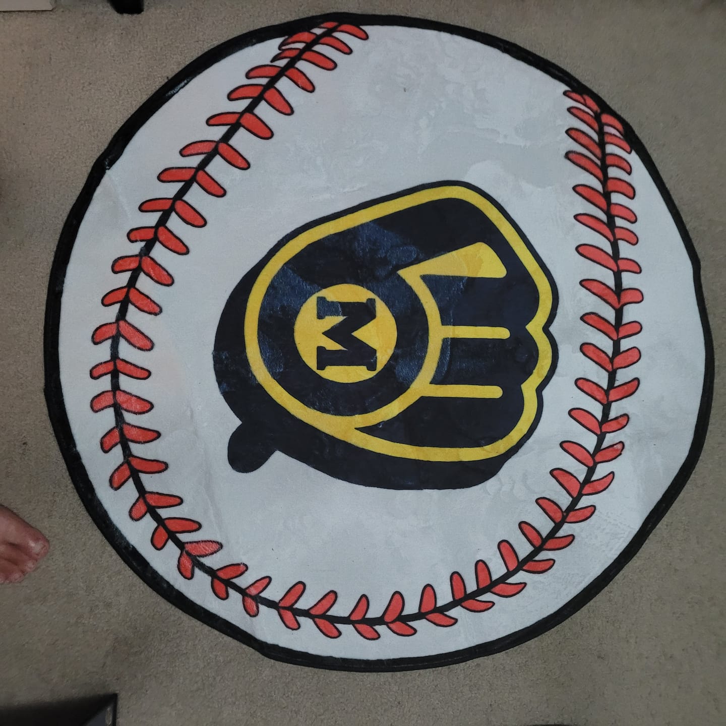 Customer photo review of Milwaukee Brewers Rug