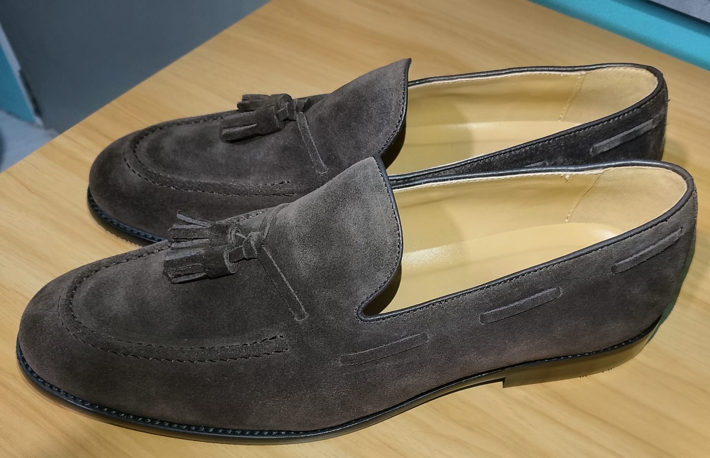Customer photo review of Lucien Tassel Loafer - Coffee Suede Leather