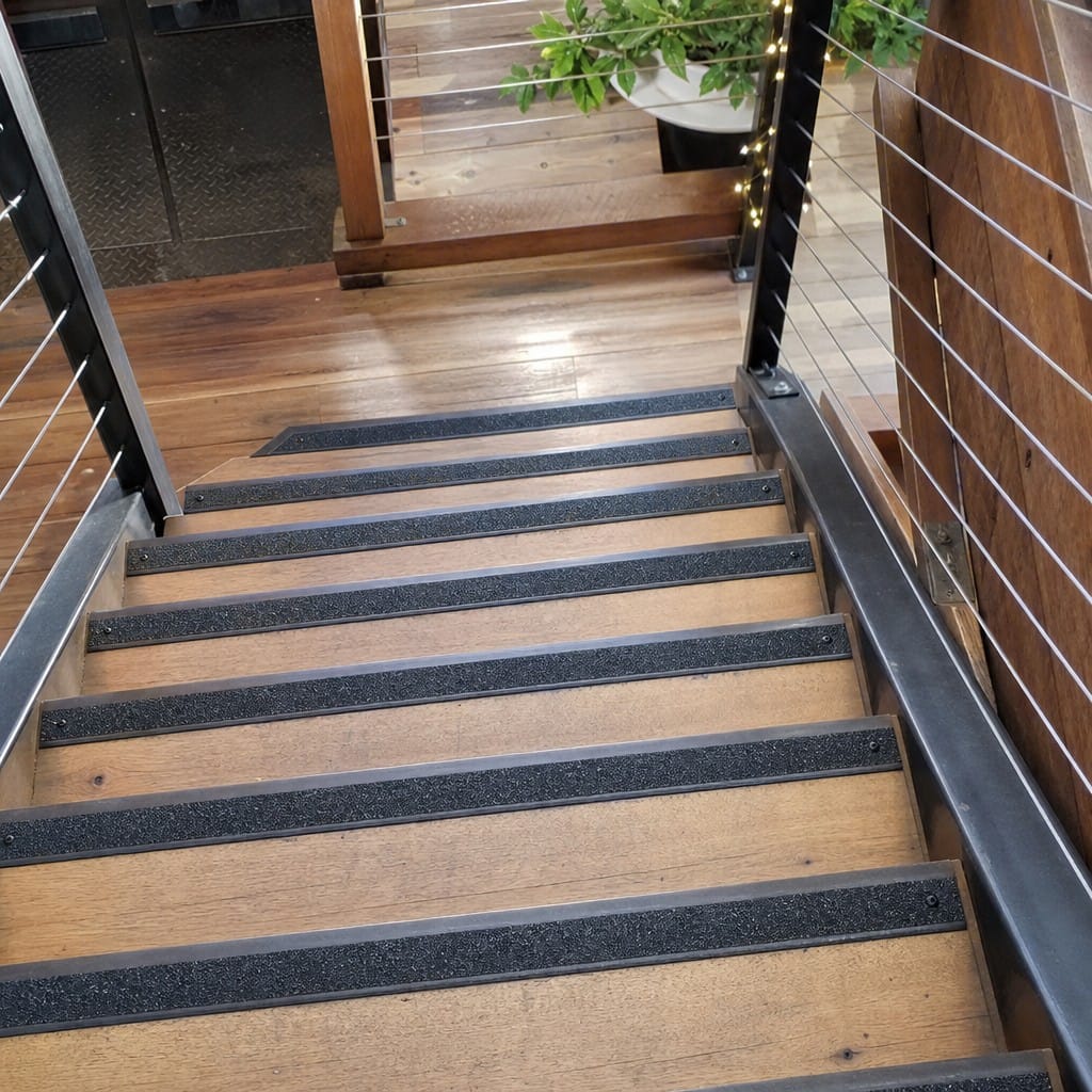 Customer photo review of 20mm Carborundum Stair Insert Cut to Any Size