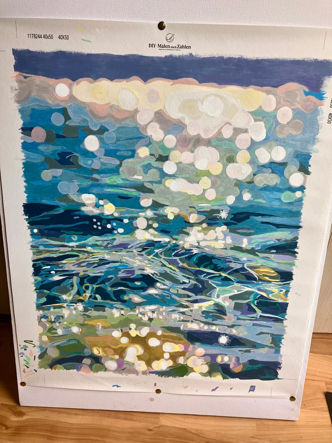 Customer photo review of Malen nach Zahlen - Schimmerndes Wasser