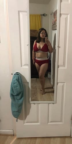 Customer photo review of Emoswim - High Waist Bauchweg Colorblock Bikini-Sets