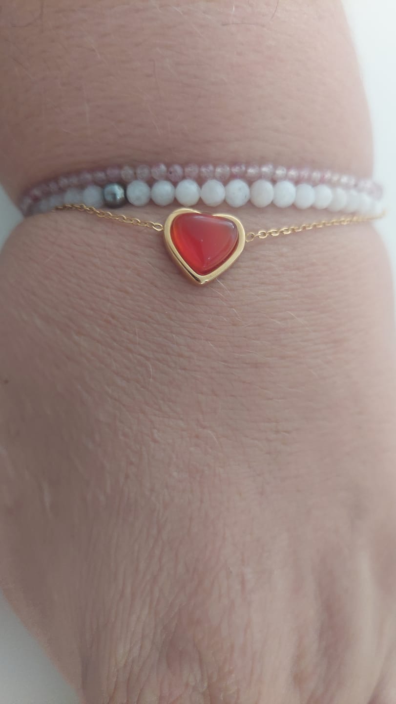 Customer photo review of Karneol Armband - Herz Anhänger