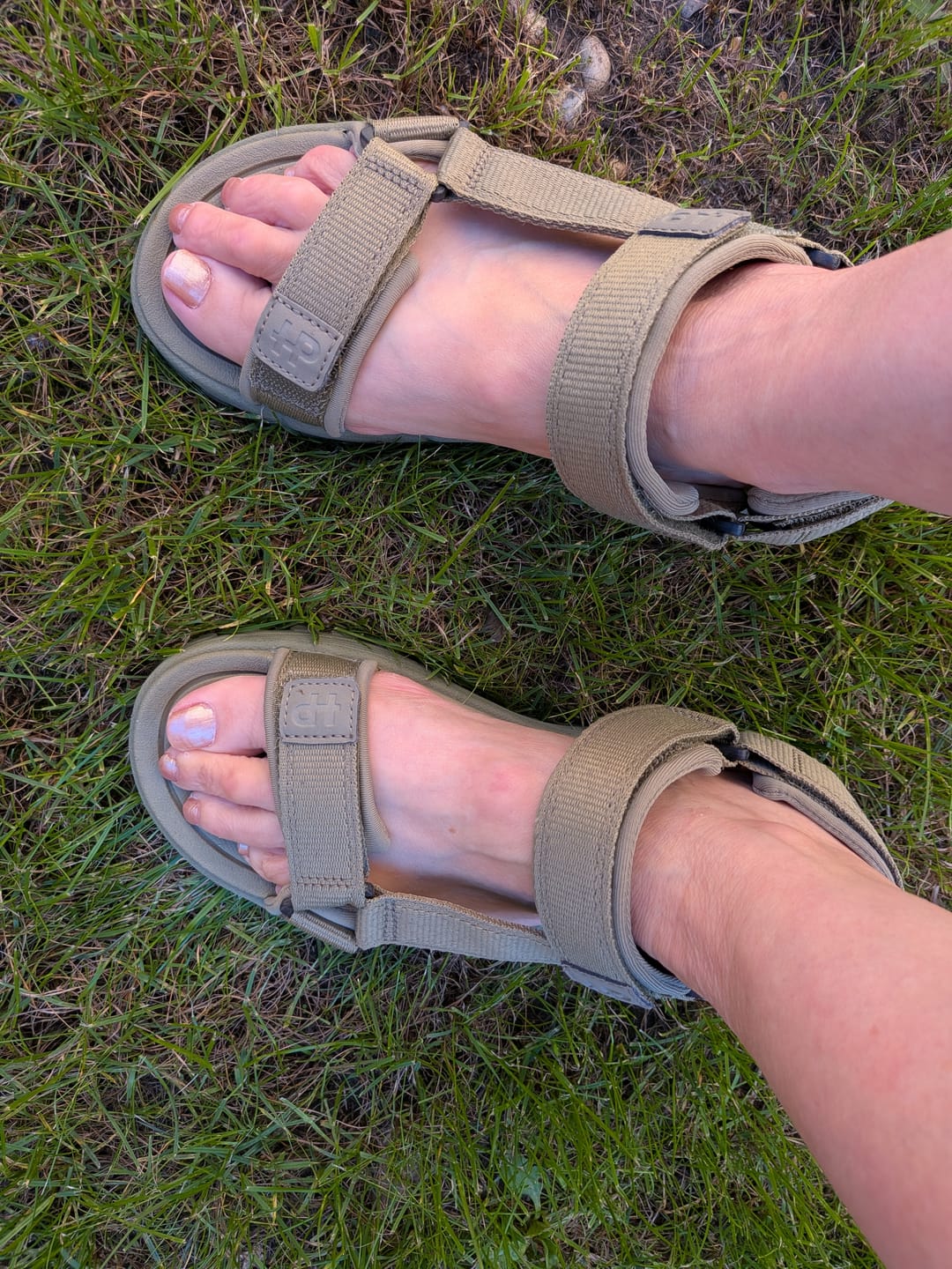 Customer photo review of Khaki Kendra Sandals