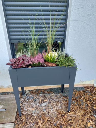 Customer photo review of Hochbeet HB8 | pulverbeschichtet in Anthrazit (RAL7016) | 74x40x80 cm
