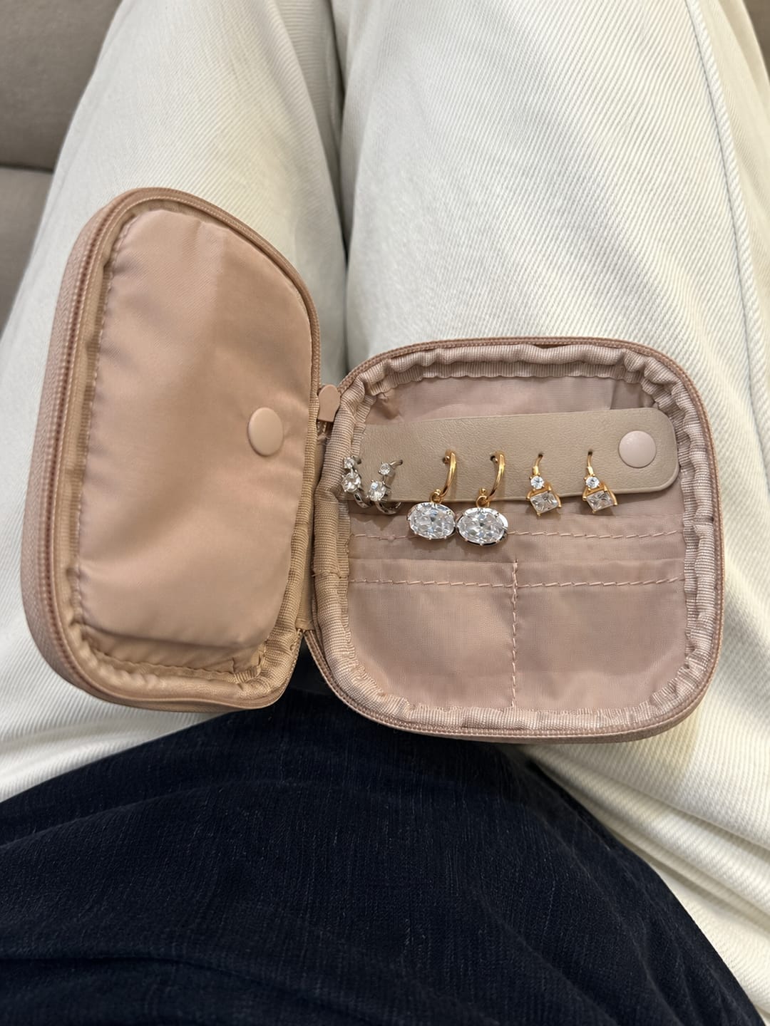 Customer photo review of Georgian-Style Oversized Oval Hoop Earrings