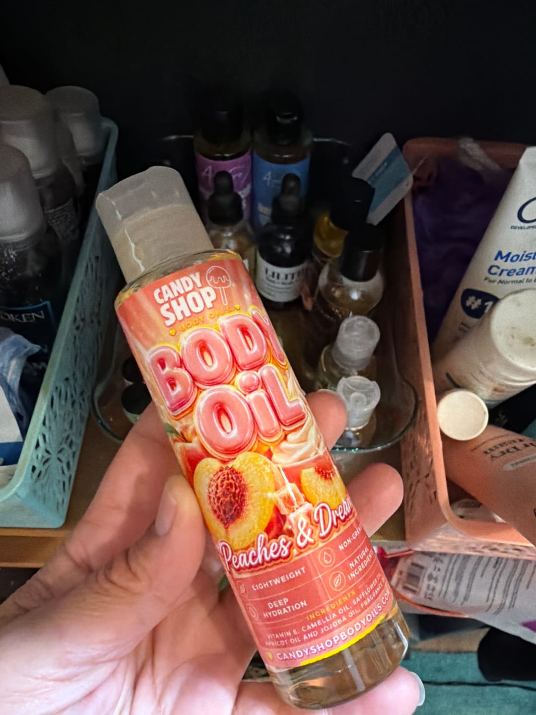 Customer photo review of Peaches & Dream Body Oil