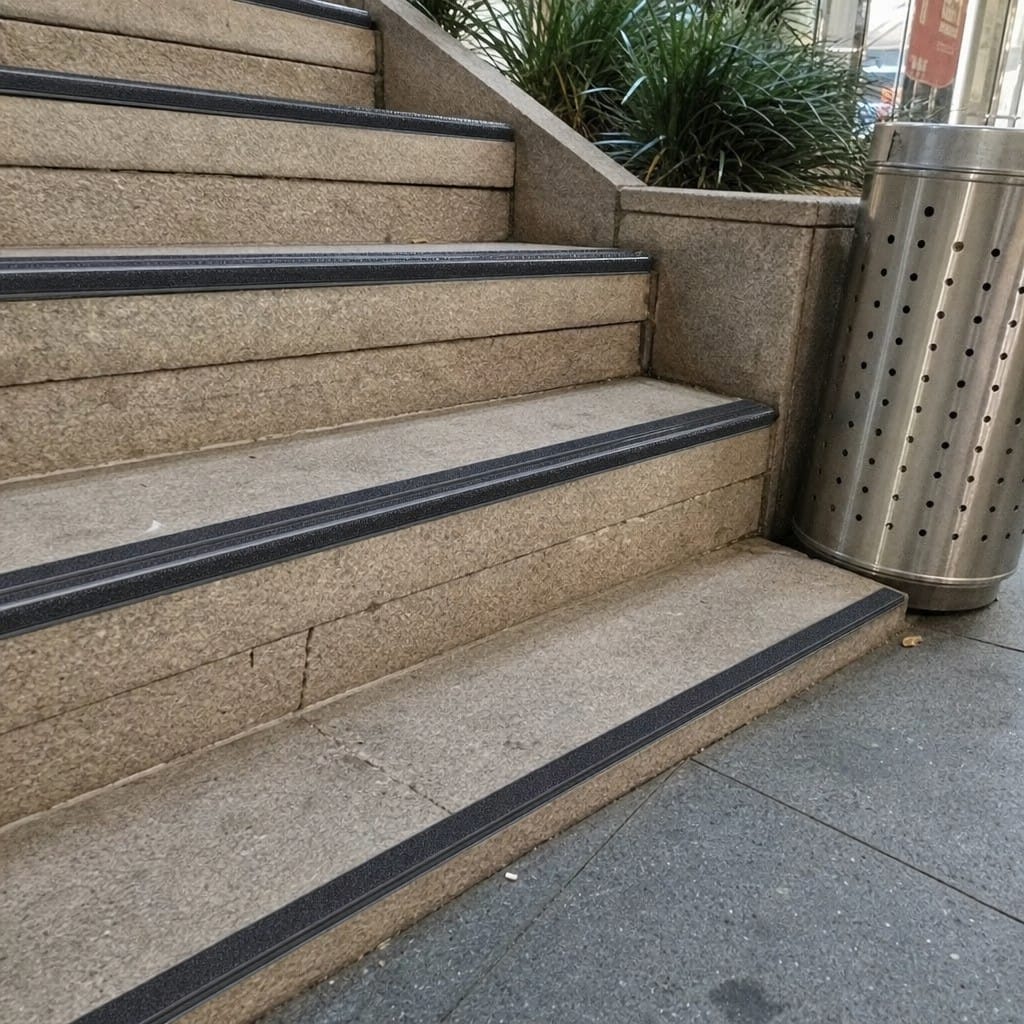 Customer photo review of 35mm Carborundum Stair Insert Cut to Any Size