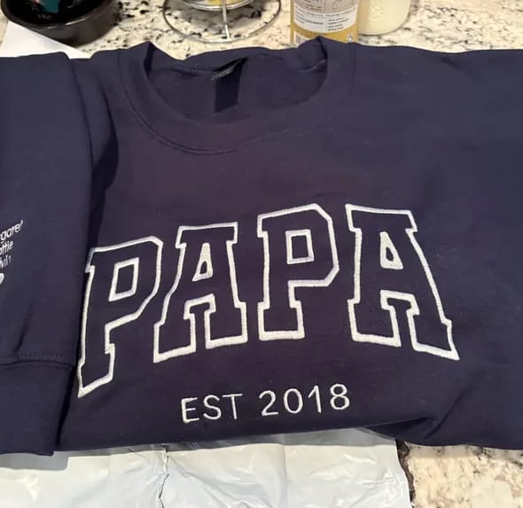 Customer photo review of Custom Embroidered Comfort Colors Grandma and Grandpa Sweatshirt, Gift for Grandma/Grandpa