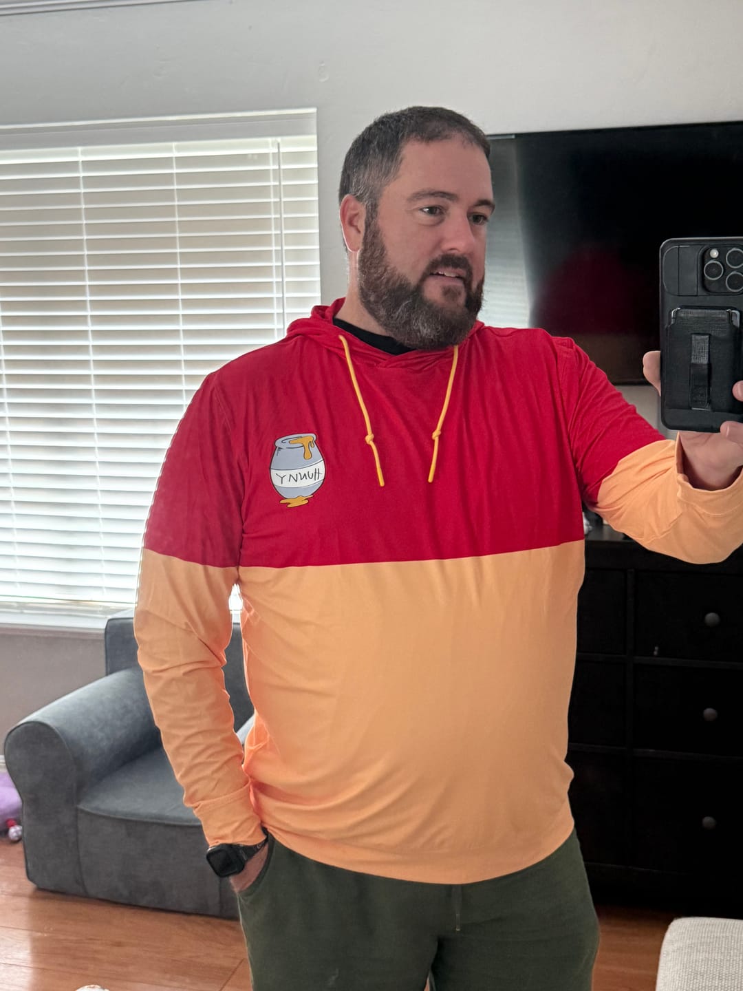 Customer photo review of Disney's Winnie the Pooh "The Pooh Bear" – Performance Hoodie