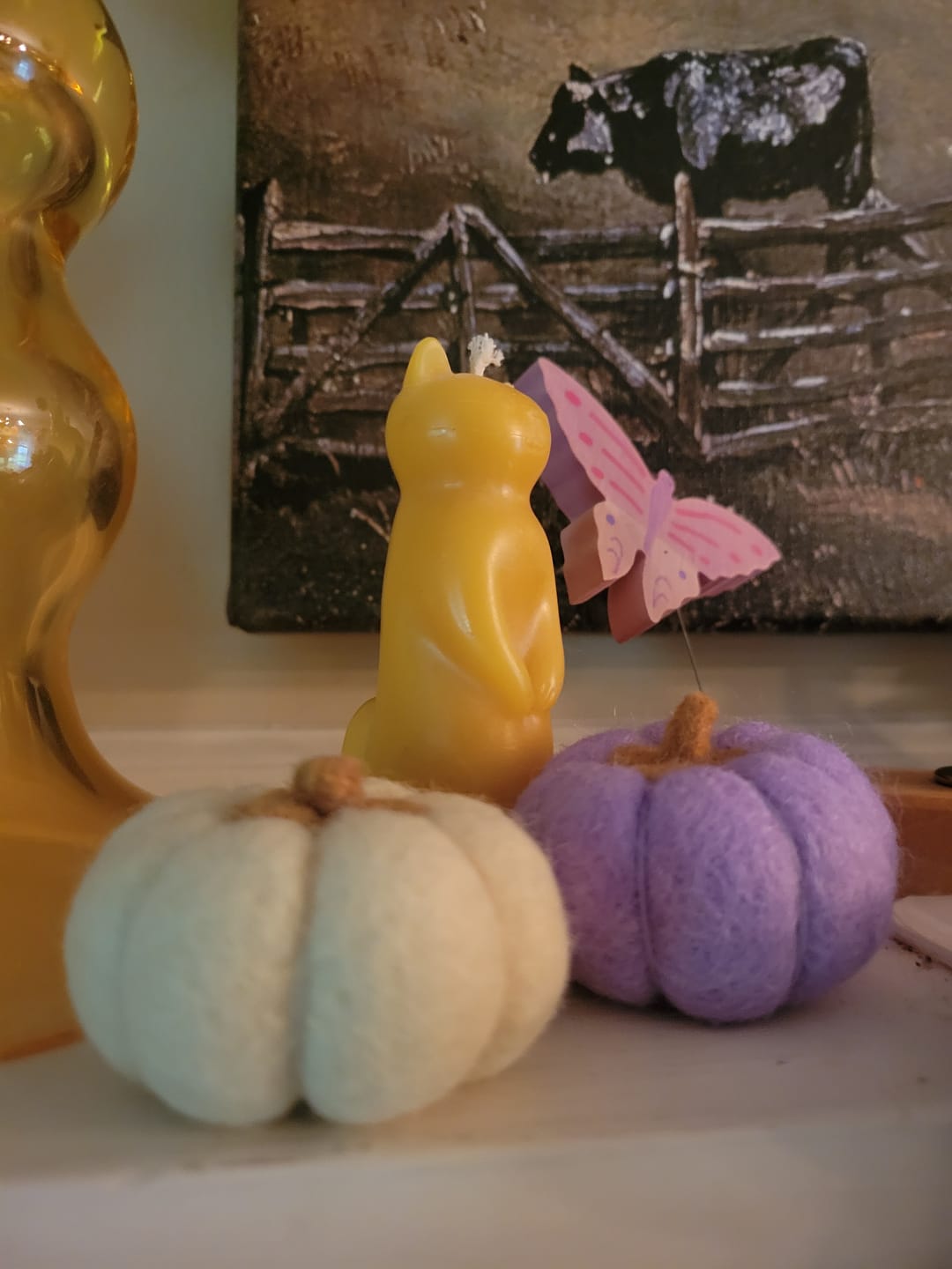 Customer photo review of Felt Pumpkins (Lilac Coloured) - 5 Pumpkins