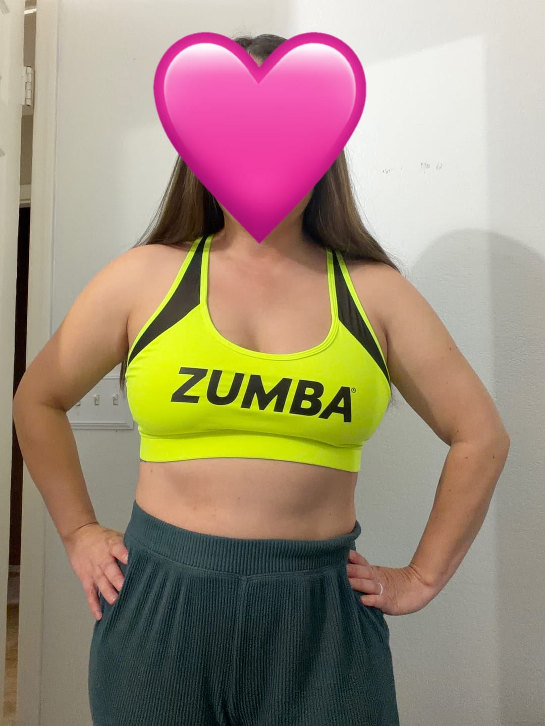 Customer photo review of Electric Feel Racerback Scoop Bra With Mesh