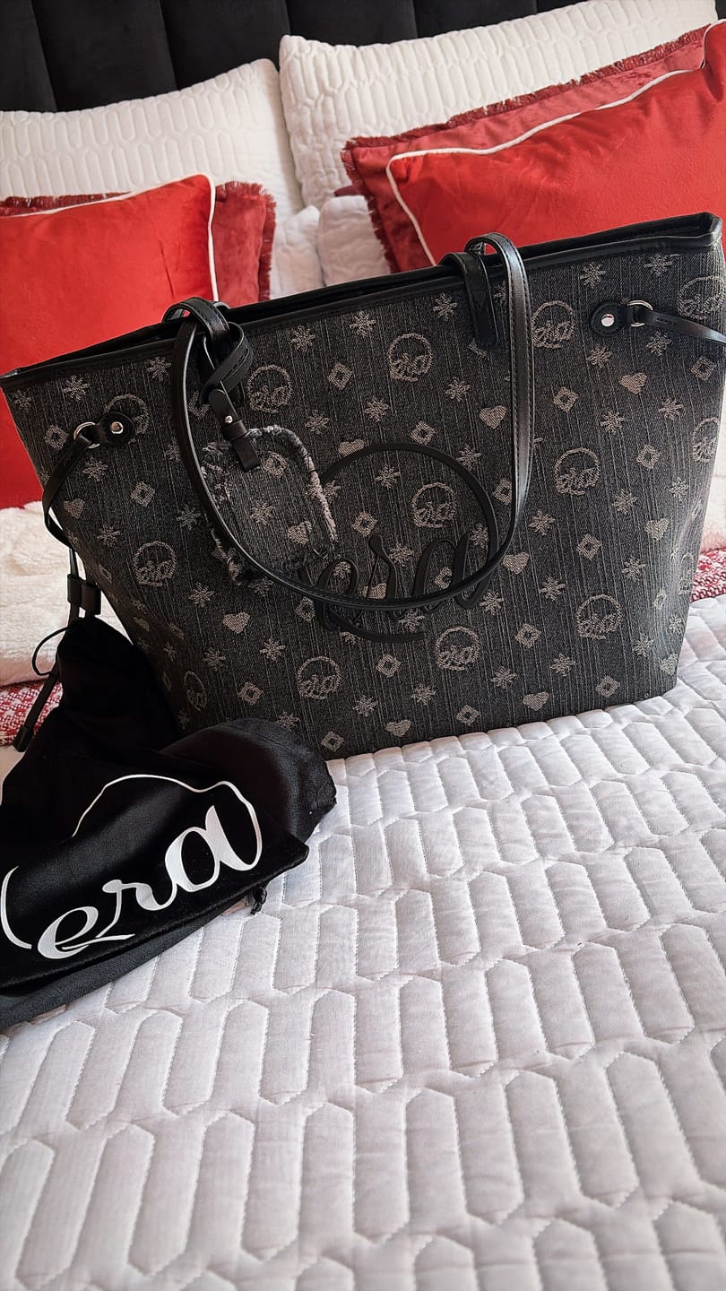 Customer photo review of Midnight Muse Denim Tote