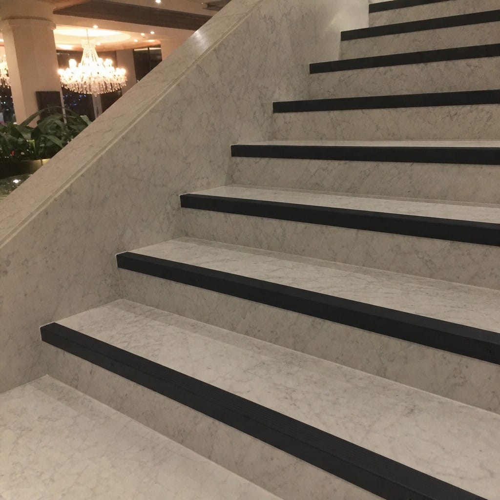 Customer photo review of Aluminium Stair Nosing 62x32mm Square Edge, 5mm Gauge, 1m & 2m