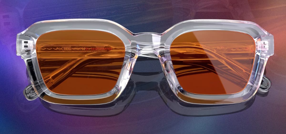 Customer photo review of CLEAR STREAMERS 85% BLUE LIGHT BLOCKERS