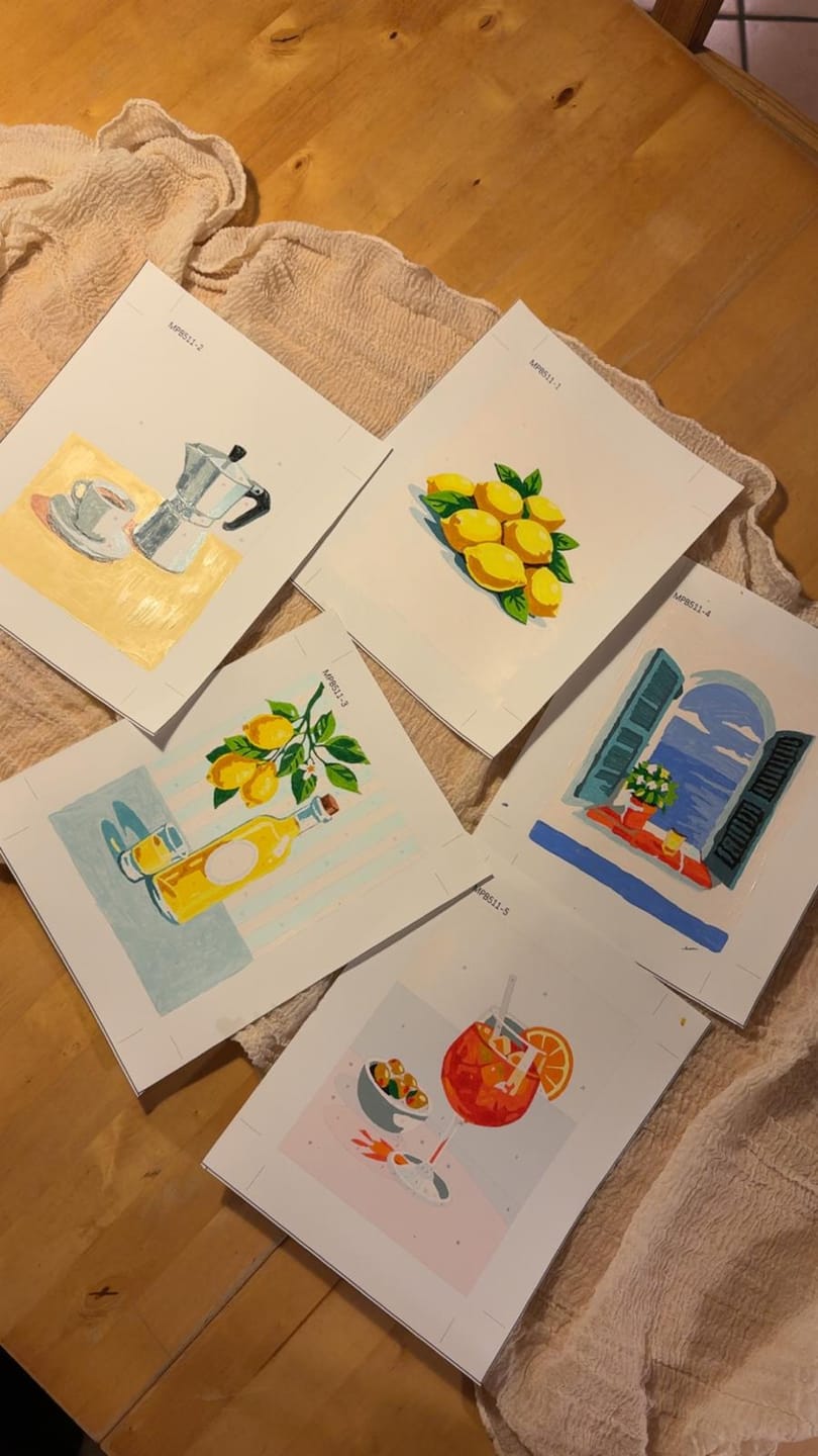 Customer photo review of MINI MALEN NACH ZAHLEN | ZITRONENGLÜCK – 6er Set