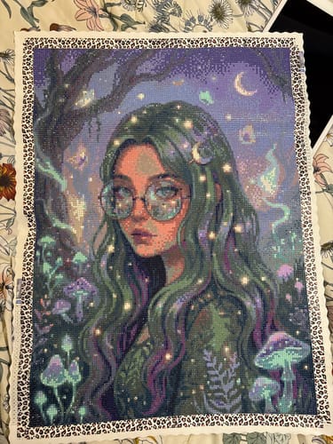 Customer photo review of Moonlit Forest Dreams (Diamond Painting)