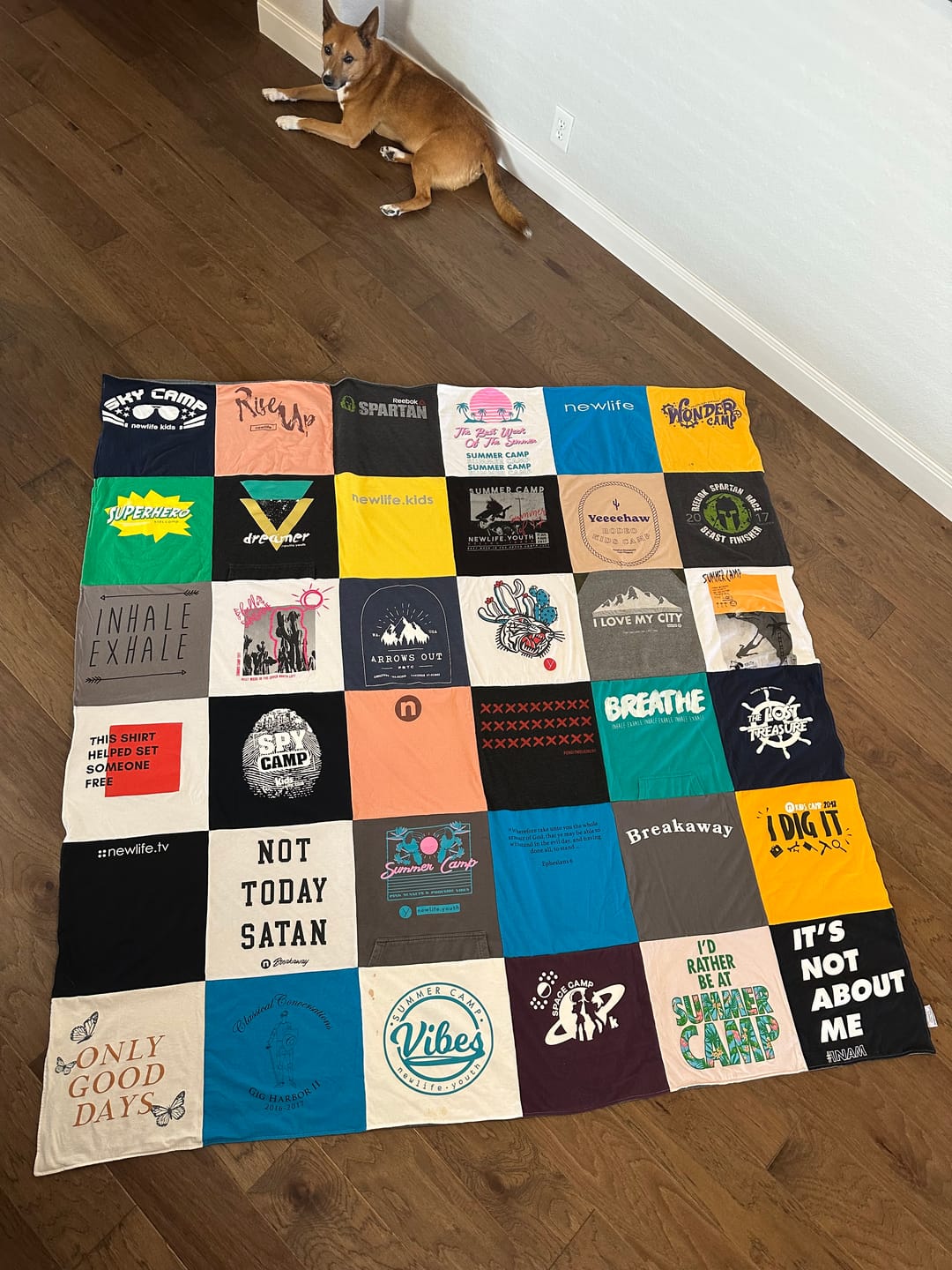 Customer photo review of Project Repat T-Shirt Quilt