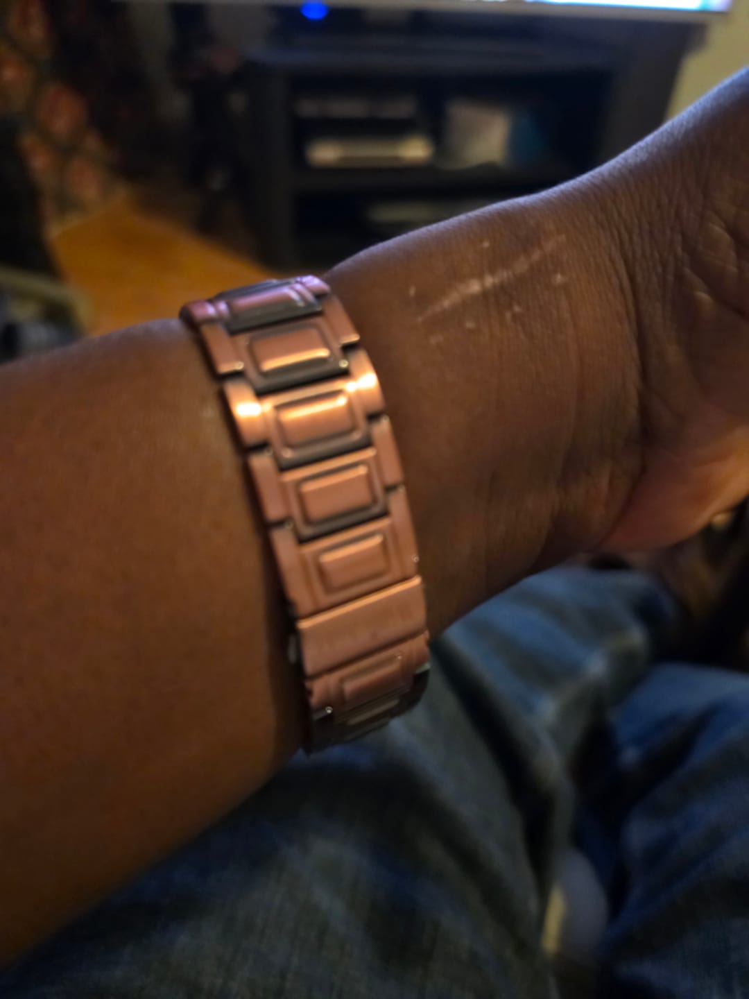 Customer photo review of Mens Adjustable Copper Magnetic Ring