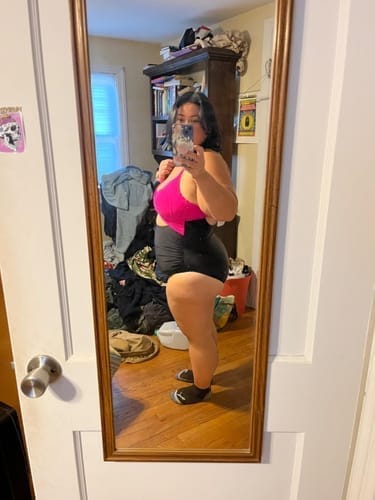 Customer photo review of Emoswim - Damen Badeanzüge Bauchweg Cut-Out High Waist Bademode Wickeloptik Rückenbindung