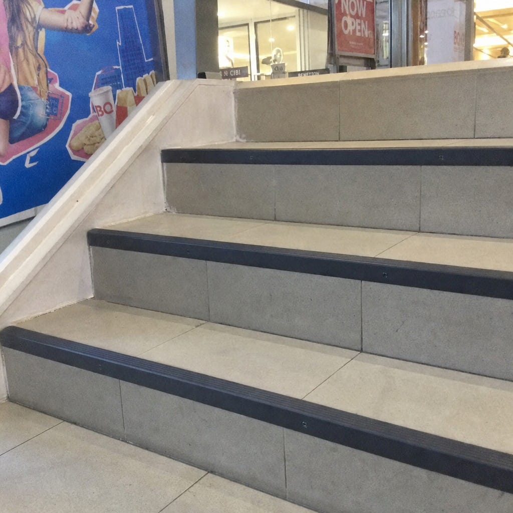 Customer photo review of Aluminium Stair Nosing 62x32mm Square Edge, 5mm Gauge, 1m & 2m