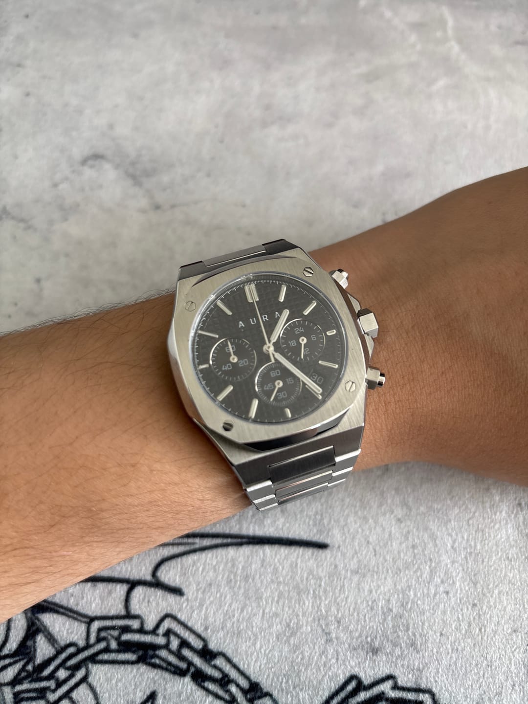 Customer photo review of Chronograph 001: Steel/Black