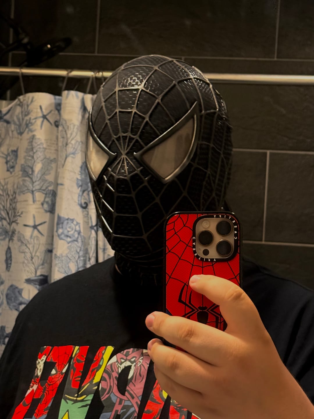 Customer photo review of Tobey Maguire Spider-Man 3 Venomized Spider-Man Life Size Wearable Mask