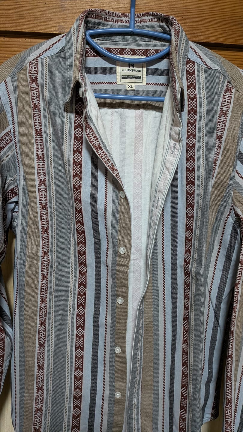 Customer photo review of エスニック調　マルチストライプ長袖シャツ
