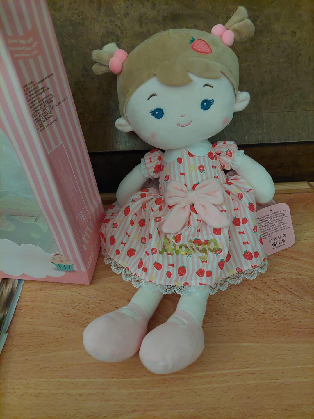 Customer photo review of Leyadoll Soft Plush Personalized Leya Doll, My First Baby Doll