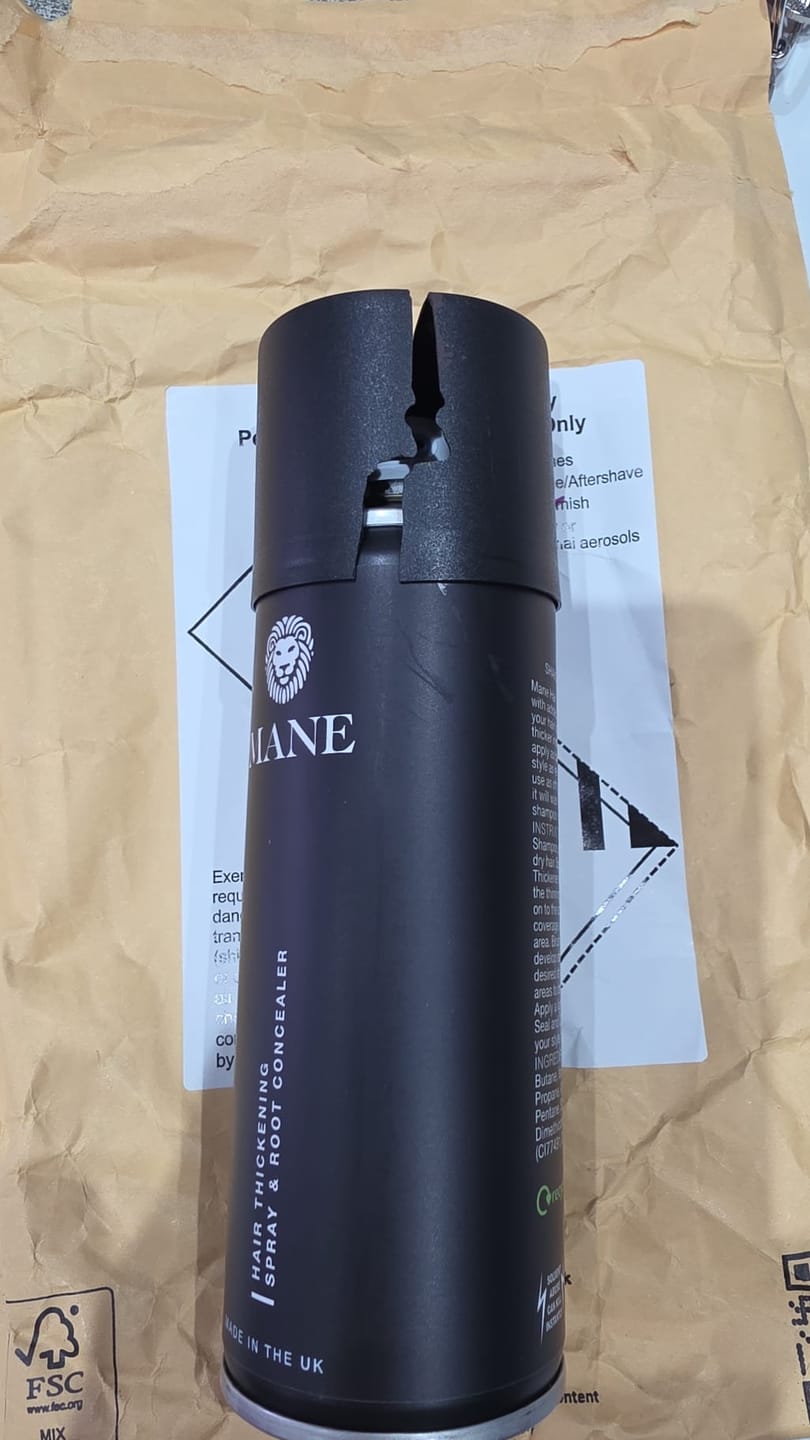 Customer photo review of Hair Thickening Spray & Root Concealer (200ml)