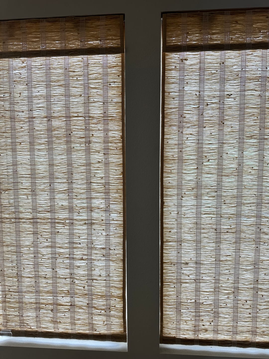 Customer photo review of Loom Handwoven Natural Ramie Bamboo Shade