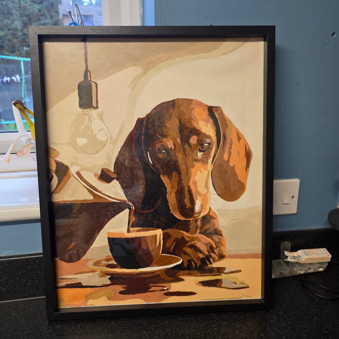 Customer photo review of Dachshund Brew | Paint by Number