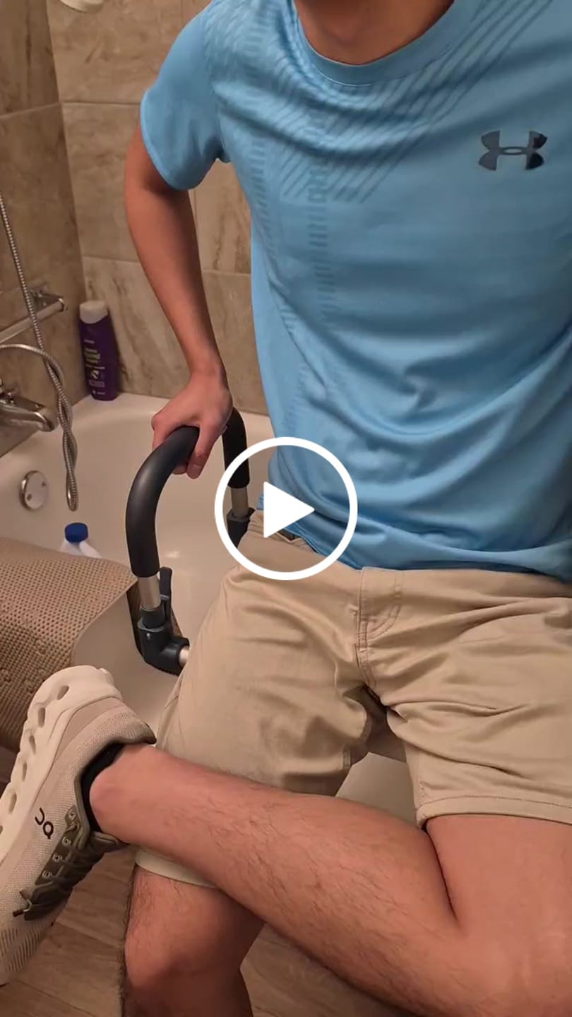 Customer video review of Sliding Swivel Shower Chair Transfer Bench