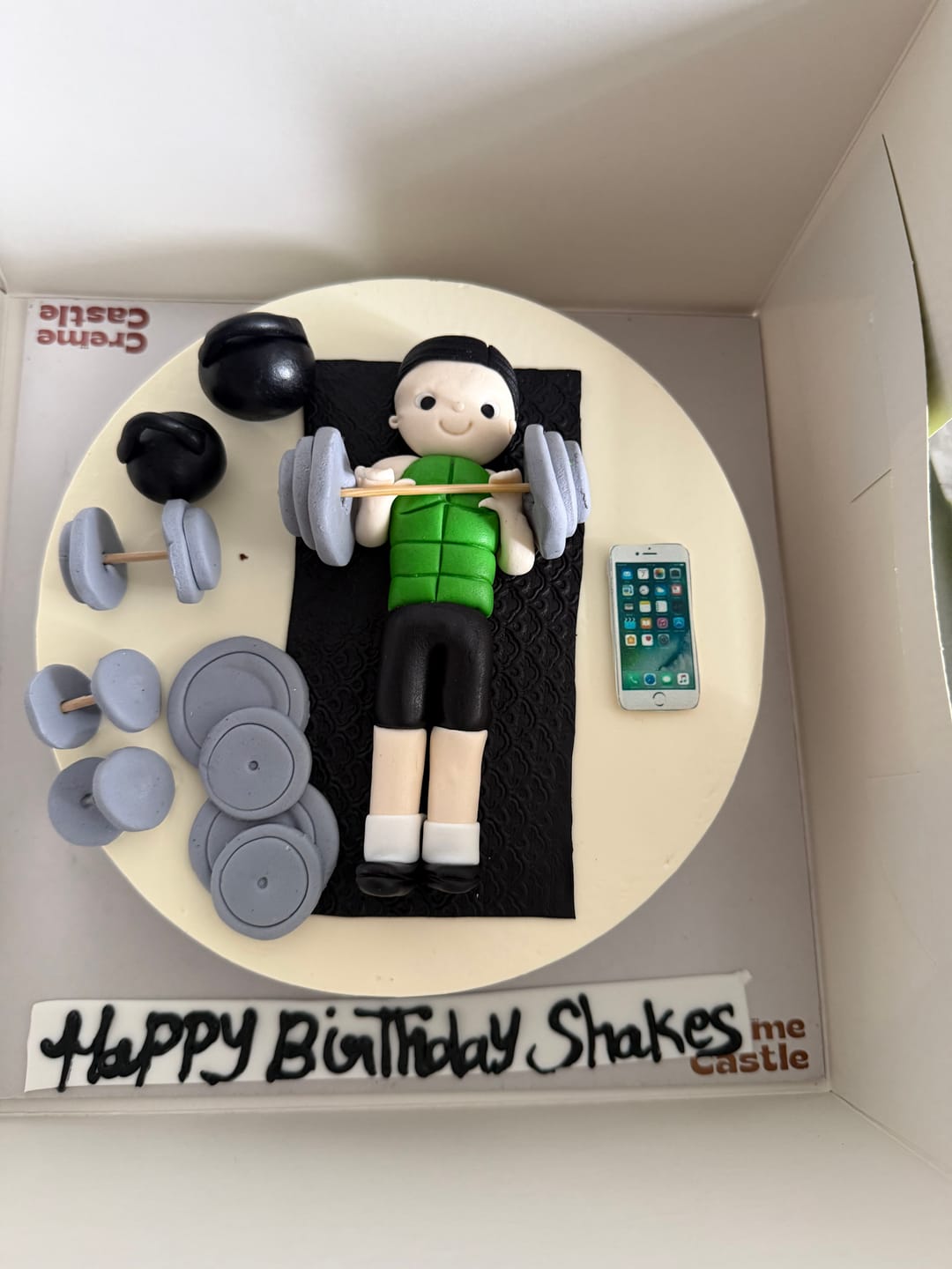 Customer photo review of Gym Lover Birthday Cake