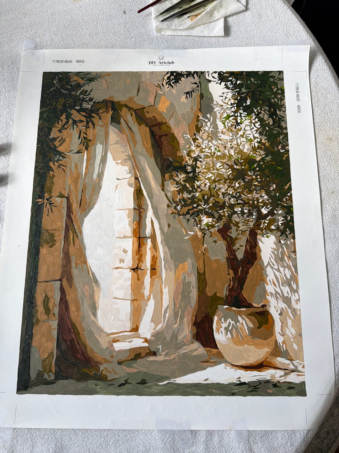 Customer photo review of The Stone Archway | Paint by Number