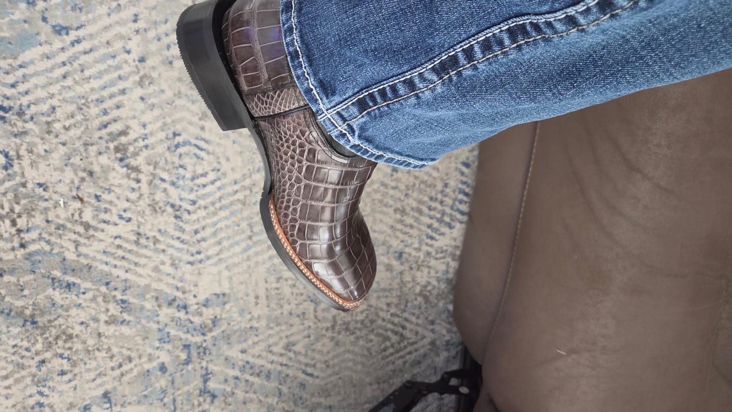 Customer photo review of Men's Aces Burnish Grey Western Boots