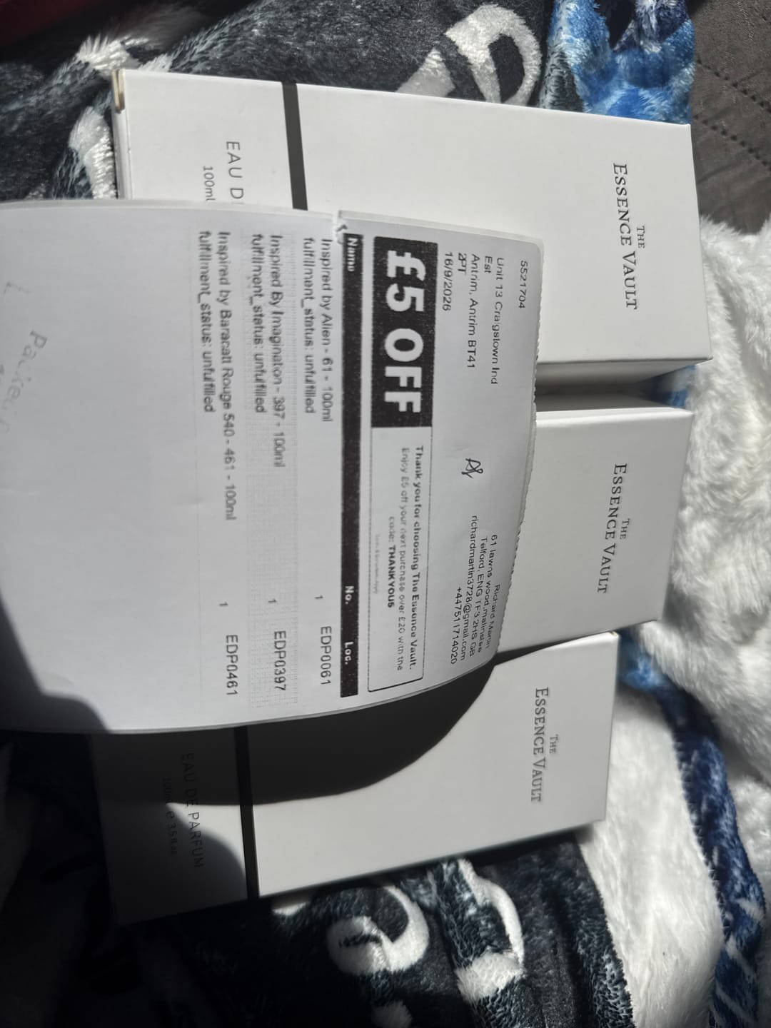 Customer photo review of 100ml x3 Perfume Set