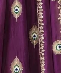 Customer photo review of Purple Embroidered Anarkali Gown