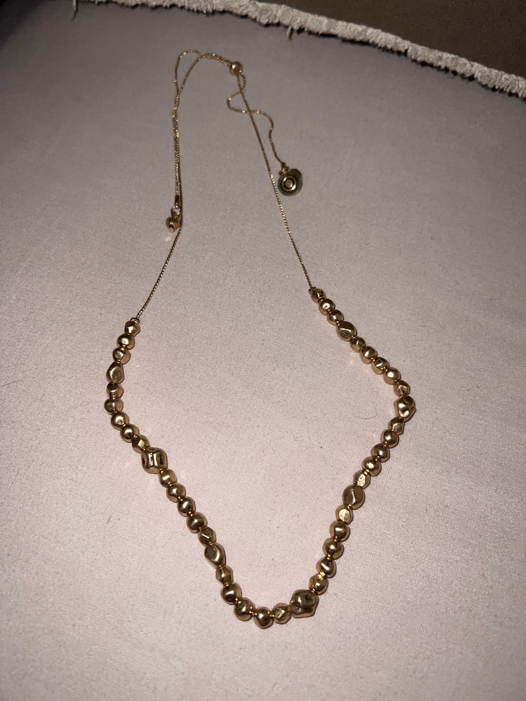 Customer photo review of Collar Cordón Bolitas Machacadas Boho