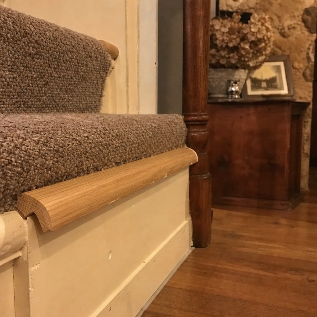 Customer photo review of Solid Oak Stair Nosing - Bullnose Trim for 14mm & 20mm Wood Floors