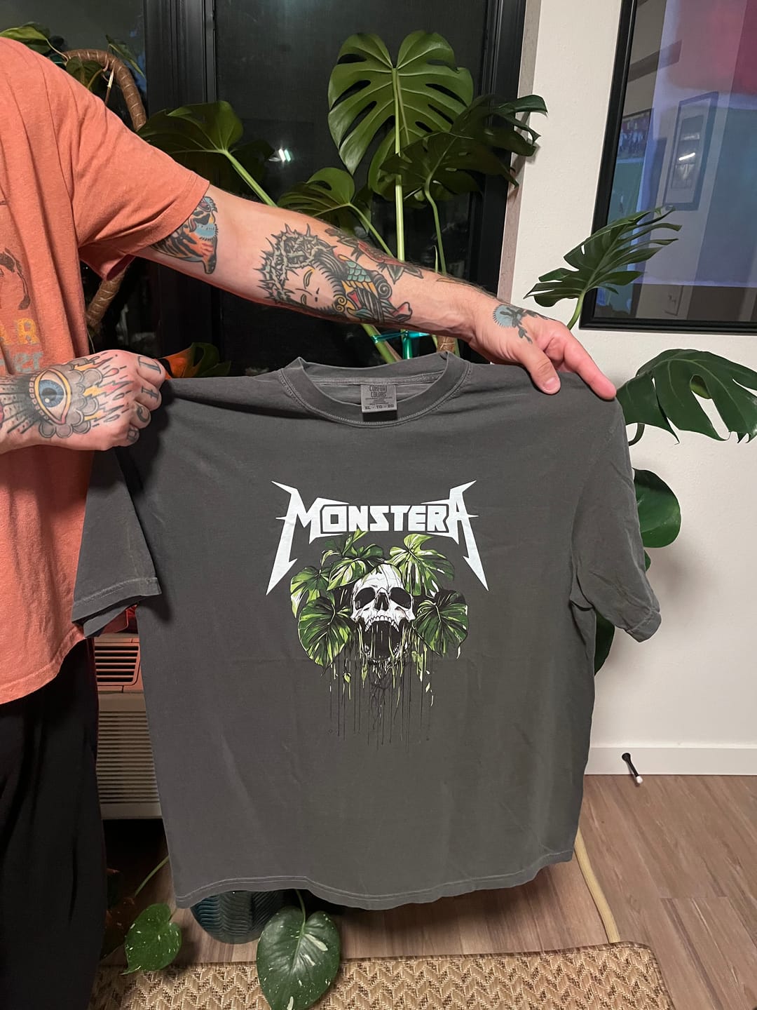 Customer photo review of Monstera Monster T-shirt
