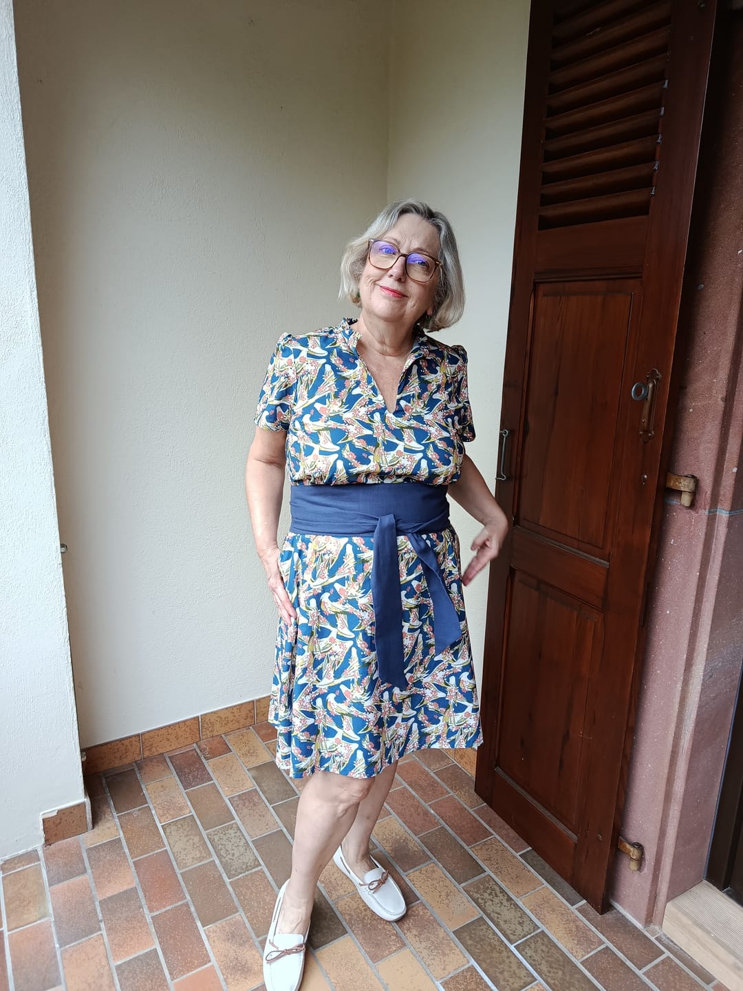 Customer photo review of Ceinture Anita — Lin bleu encre