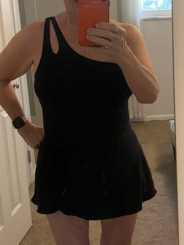 Customer photo review of Emoswim - One-Shoulder Badekleid für Damen Bauchweg Badeanzug mit Rock