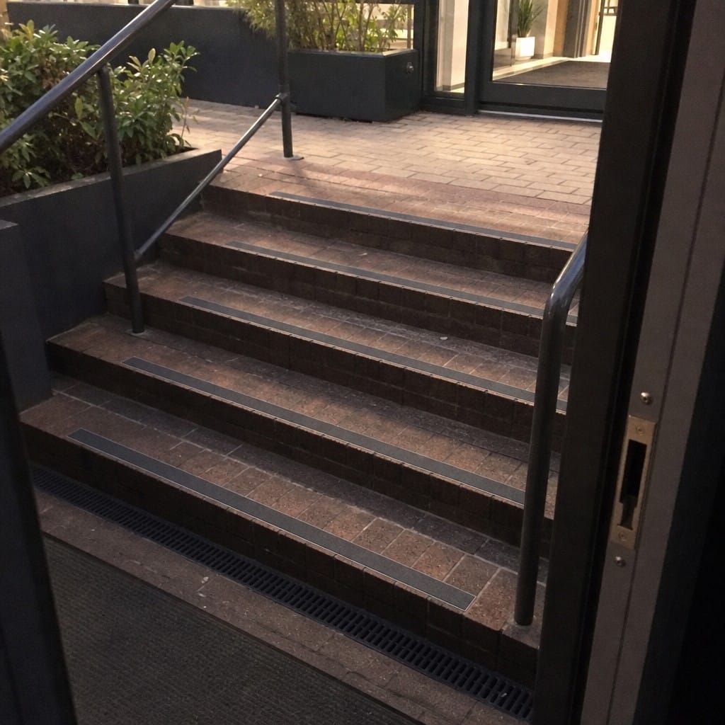 Customer photo review of 55mm Carborundum Stair Insert Cut to Any Size